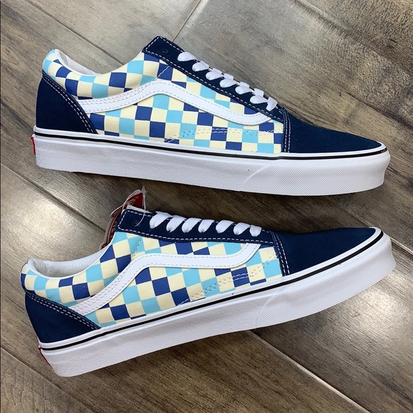 VANS OLD SKOOL CHECKERBOARD Blue Topaz WMNS - Picture 14 of 16